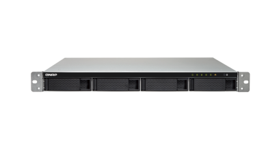 Система хранения Qnap TS-453BU-2G NAS 4 HDD trays, rackmount, 1 PSU. 4-core Intel Celeron J3455 1,5 GHz (up to 2,3 GHz), 2 GB. W/o rail kit RAIL-B02