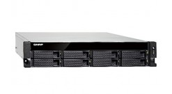 Система хранения Qnap TS-873U-64G Сетевой RAID-накопитель, 8 отсеков для HDD, 2 порта 10 GbE SFP+, 2 слота M.2 SSD, стоечное исполнение, 2 блока пит