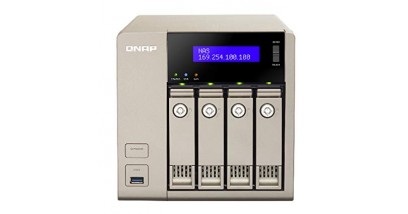 Система хранения Qnap TVS-463-8G Сетевой RAID-накопитель, 4 отсека для HDD, HDMI-порт. Четырехъядерный AMD 2.4 ГГц, 8ГБ оперативной памяти.