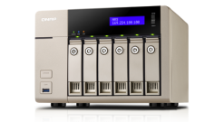 Система хранения Qnap TVS-663-8G Сетевой RAID-накопитель, 6 отсеков для HDD, HDMI-порт. Четырехъядерный AMD 2,4 ГГц, 8ГБ.