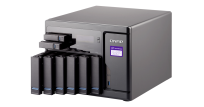 Система хранения Qnap TVS-882-I5-16G NAS, 8-tray w/o HDD (6 x 2.5”/3.5” and 2 x 2.5” SSD), 2xM.2 SSD Slot, 3xHDMI-port. Quad-core Intel Core i5-6500 3.2 GHz, 16GB DDR4 (2 x 8GB) up to 64GB (4 x 16GB), 4xGigabit LAN, PSU 250W