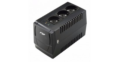 Стабилизатор напряжения FSP POWER AVR 1500 <AVR Stabilizer, 1500VA/750W, Shuko*3, Black>