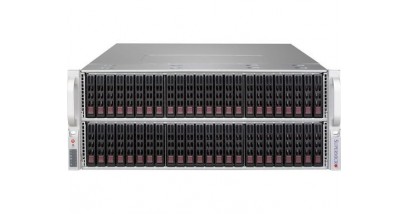 Корпус Supermicro CSE-417BE1C-R1K23JBOD, 4U, 72 x 2.5"" hot swap drives, optional 2 x 2.5"" rear drives, SAS3 single expander, JBOD, 1200W Titanium RPS