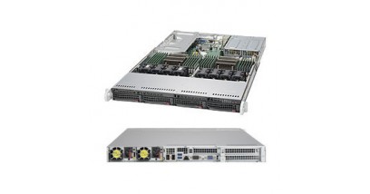 Серверная платформа Supermicro SYS-6018U-TRTP+ 1U 2xLGA2011 24xDDR4, 4x3.5""HDD, 2x10GbE, IPMI 2x750W (Complete Only)