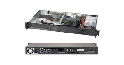 Серверная платформа Supermicro SYS-5019A-12TN4 1U Atom C3850 4xDDR4 SO-DIMM ECC, 2x3.5""(4x2.5"") HDD, IPMI,4GbE, 200W