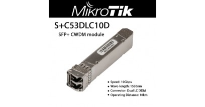Трансивер MikroTik S+C53DLC10D SFP+ CWDM module 10G SM 10km 1530nm LC-connector DDM