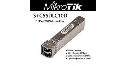 Трансивер MikroTik S+C55DLC10D SFP+ CWDM module 10G SM 10km 1550nm LC-connector DDM