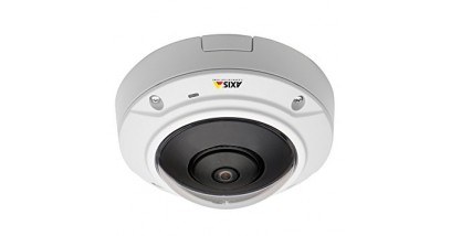 Сетевая камера AXIS M3007-PV Compact, indoor fixed mini dome with dust- and vandal-resistant casing, offering 360°/180° panoramic views as well as quad and digital PTZ views