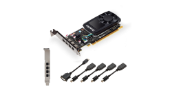 Видеокарта PNY Nvidia Quadro P620 2GB DDR5, PCIE, 128-bit 512 Cores, 4*mDP2.0, 4*mDP to DP adapter, 1*mDP to DVI-D SL adapter, LP bracket, Retail